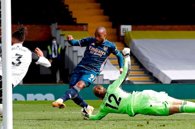 Arsenal's Alexandre Lacazette claims new Premier League record after scoring against Fulham