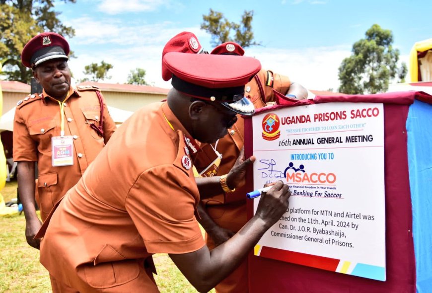 Prisons Boss Byabashaija Uganda Prisons Service unveils MSACCO APP to ease members’ banking
