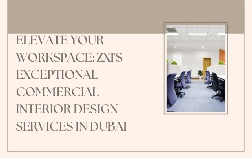 Elevate Your Workspace: Zxi's Exceptional Commercial Interior Design Services in Dubai