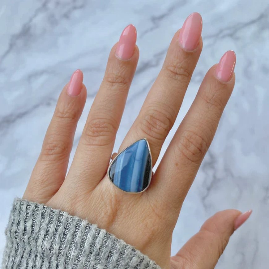 Shop Natural Blue Opal Ring At Wholesale Prices From Sagacia Jewelry