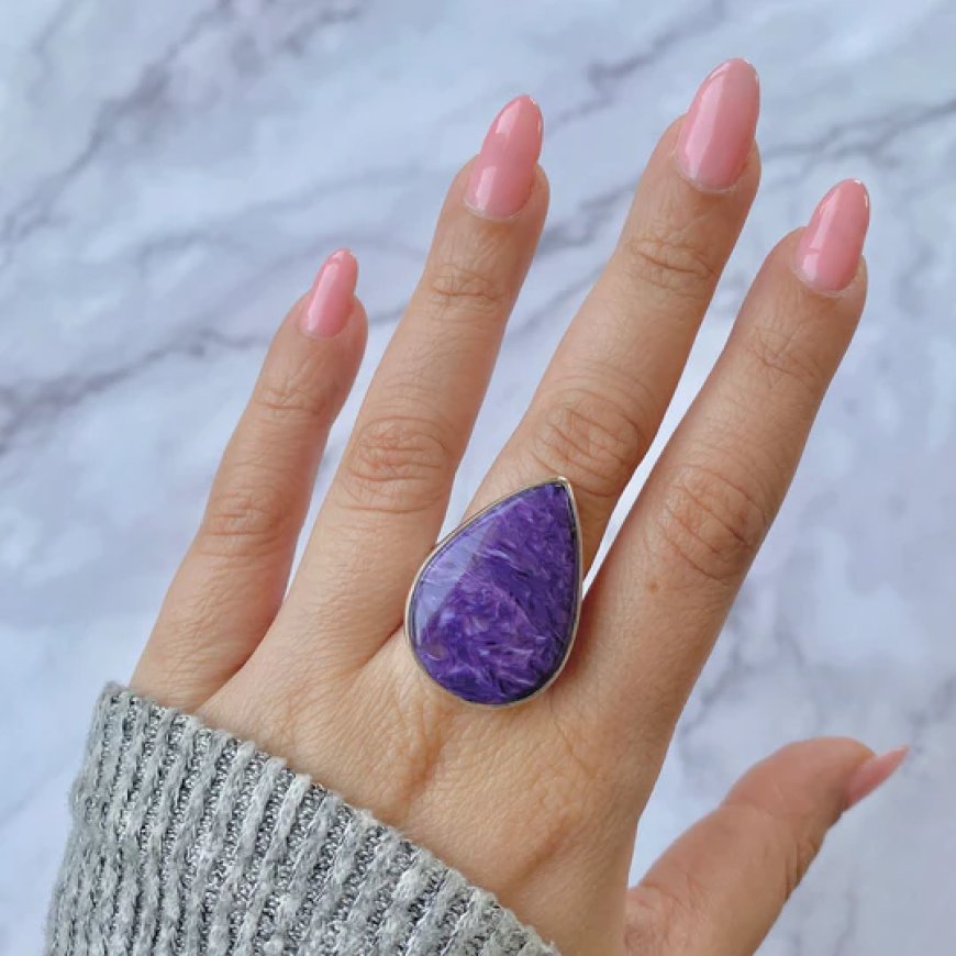 Shop Sterling Silver Charoite Rings at Wholesale Prices from Sagacia Jewelry