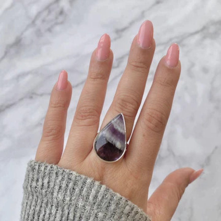 Amethyst Lace Agate: Where Delicate Patterns Meet Purple Grace Rings