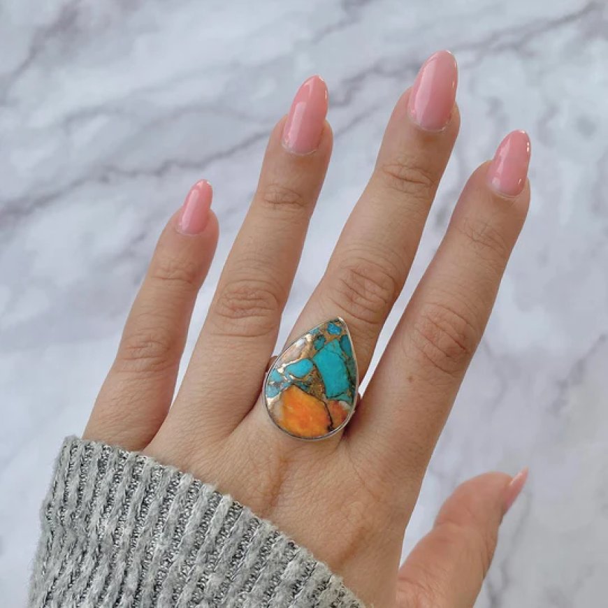 Oyster Turquoise Ring - Unveiling Nature's Hidden Gems