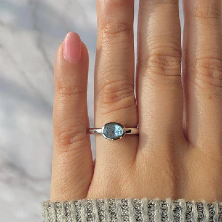 Buy Dainty Blue Topaz Rings online at the best price