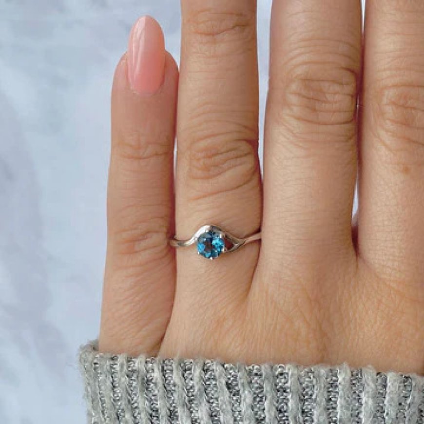 Buy Dainty London Blue Topaz Rings online at the best price