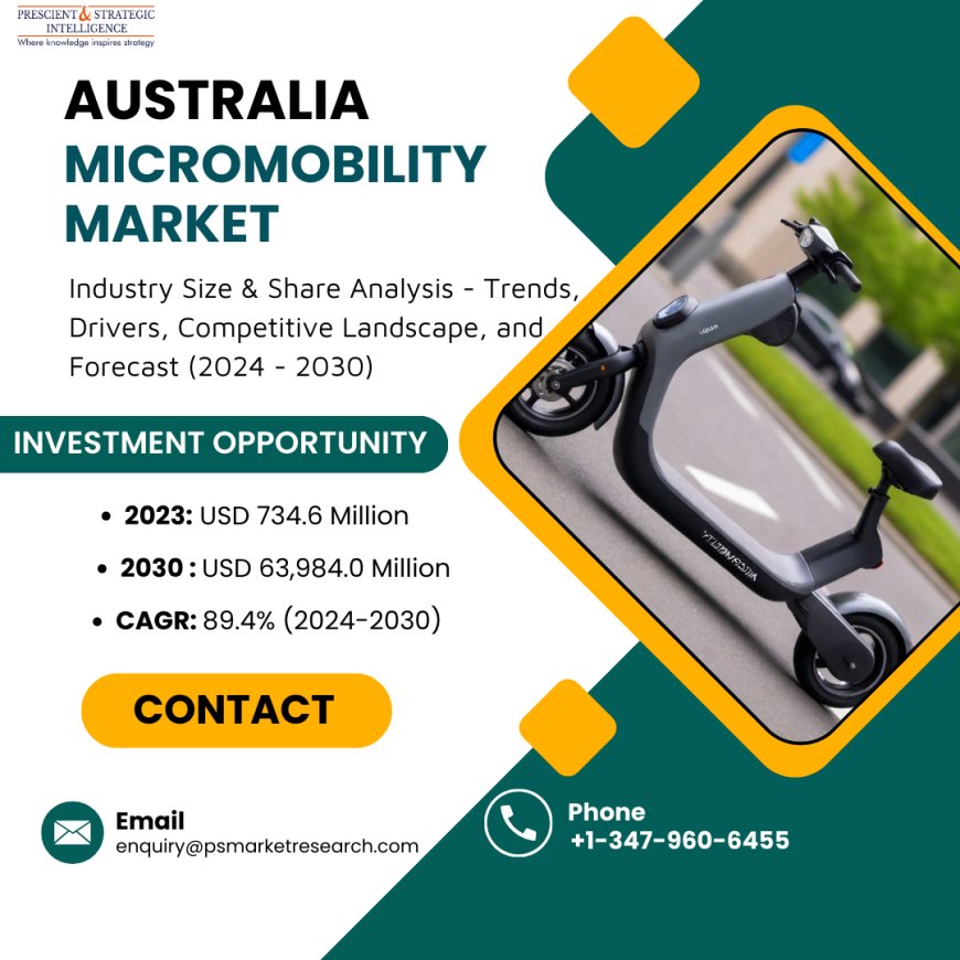 Australia Micromobility Market Will Propel at an 89.4% CAGR