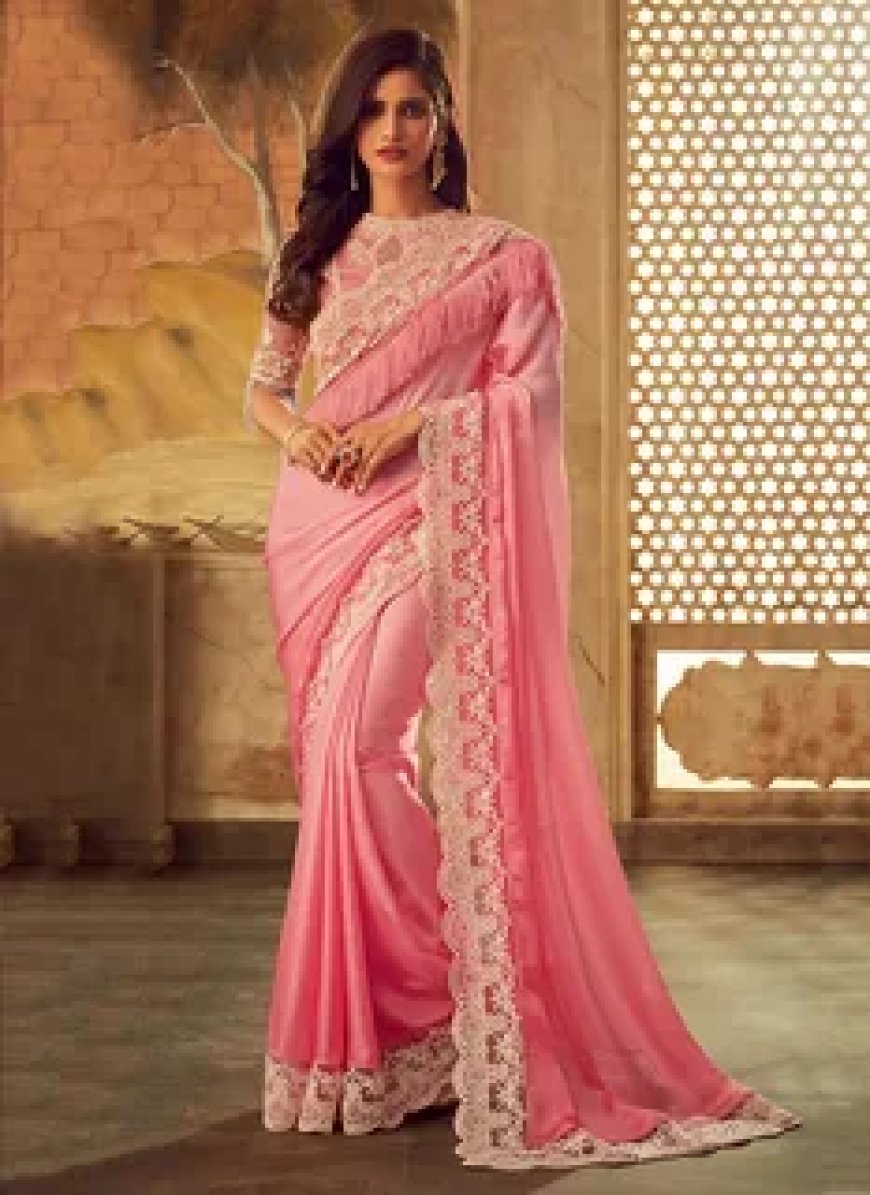 Pink Party Wear Sarees