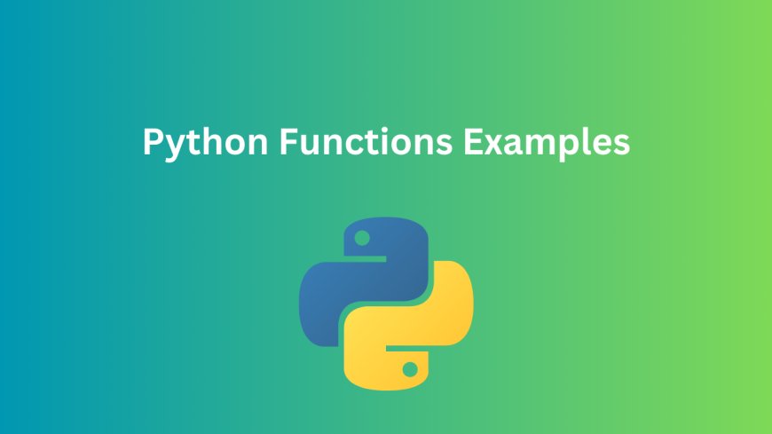 Python Functions Examples