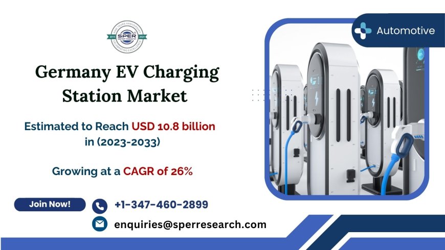 Germany EV Charging Station Market to be Worth USD 10.8 Billion by 2033 with an Impressive CAGR of 26% | SPER Market Research