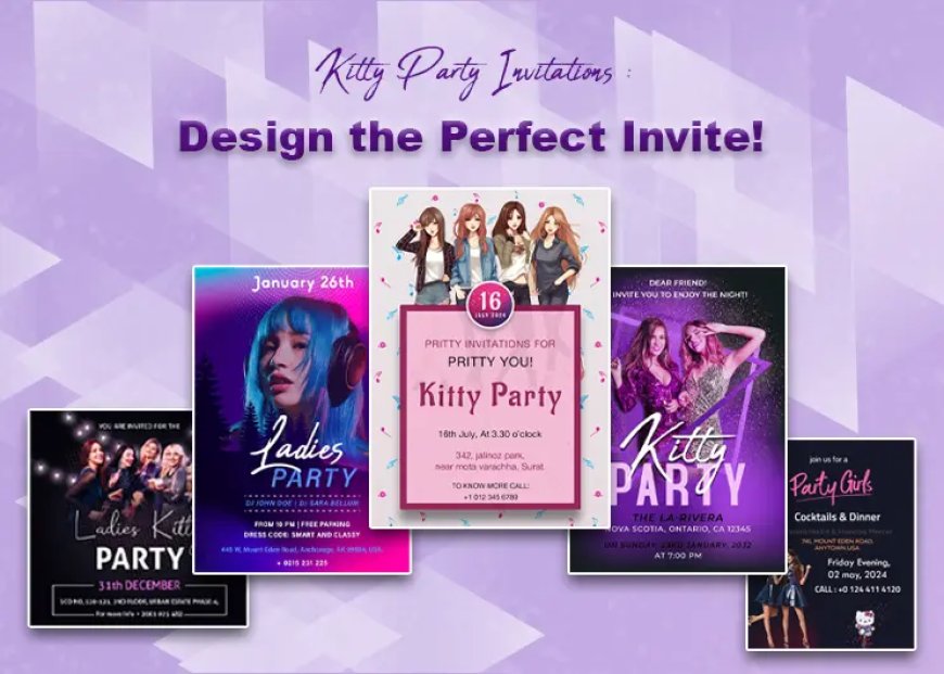 Customizable Superb Kitty Party Invitation