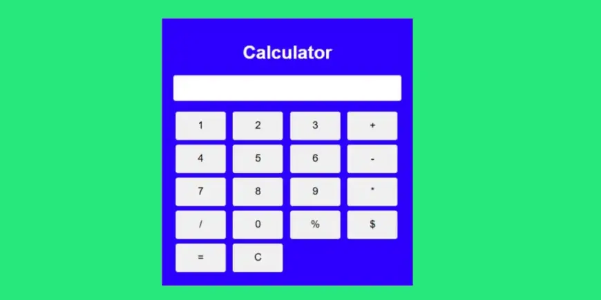 How to Create Simple Calculator using Javascript HTML, CSS