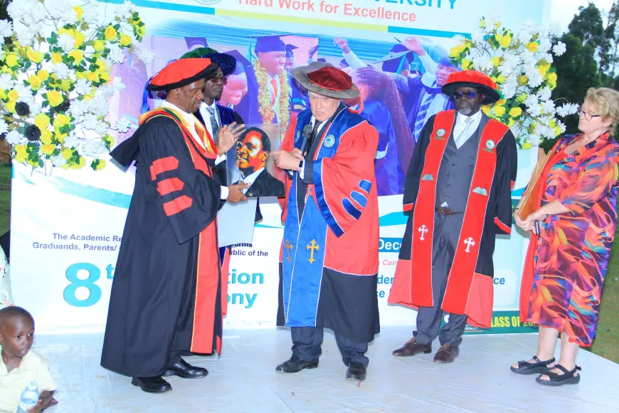 Businessman Bitature applauded at the Ibanda University 8th graduation of over 3143.