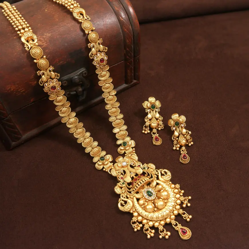 The Best Temple and Antique Necklace Set, American Diamond Mangalsutra Set