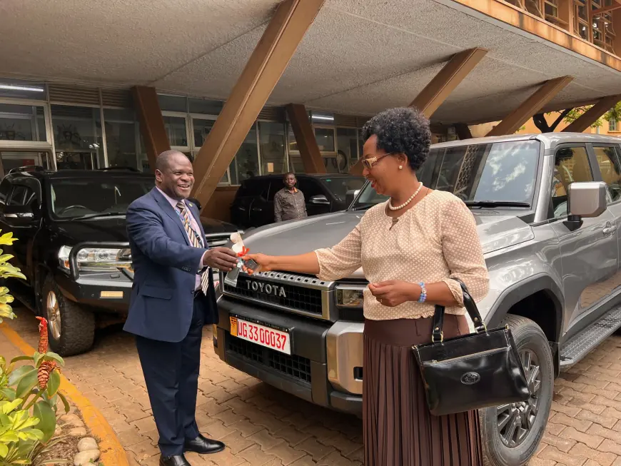 DST Ocailap hands over vehicles to The Ministry of Public Service to support implementation of the Human Capital Management System