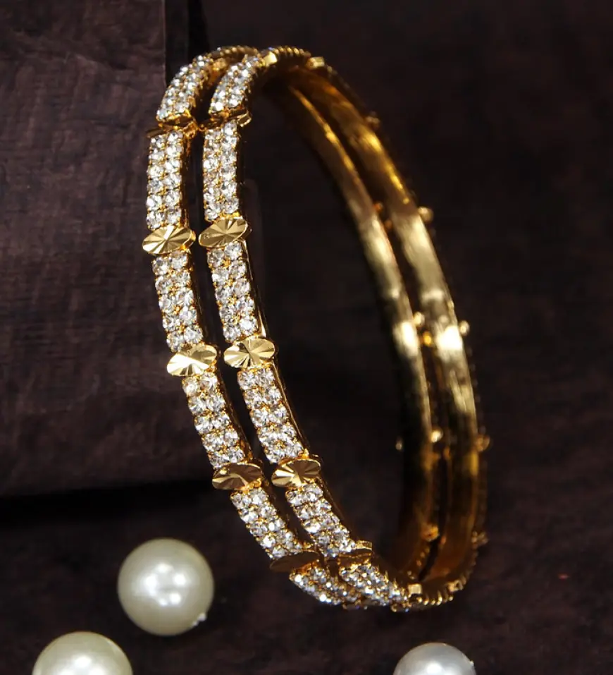 Buy Antique Bangles Online Gold and American Diamond Bangles Online