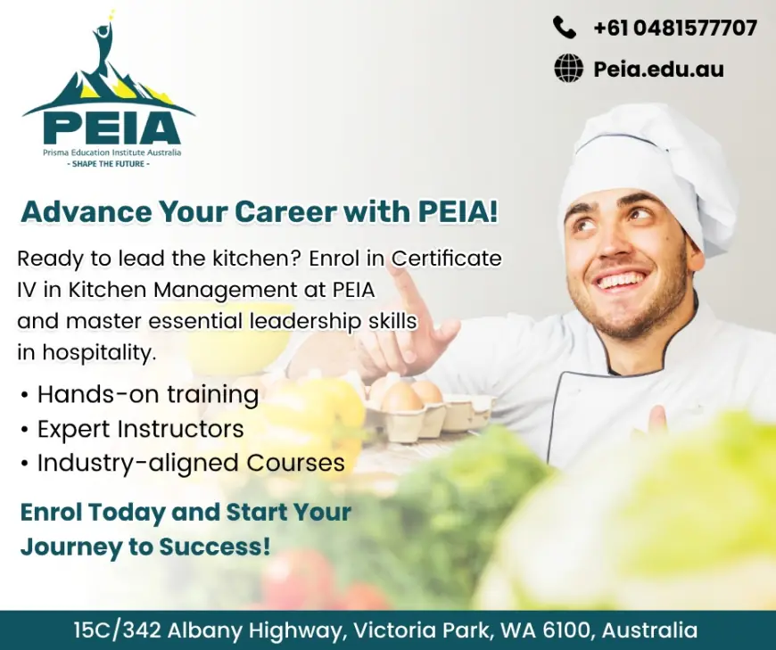 Enrol Certificate IV in Kitchen Management at PEIA