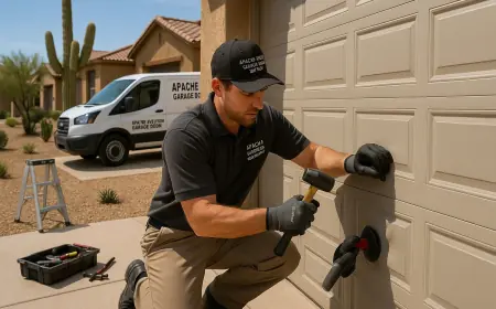 How to Start with Garage Door Dents Repair in Apache Junction?