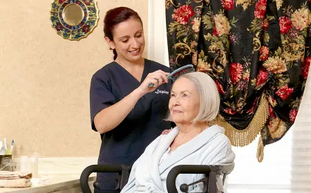 How Caregivers at Home Assist with Bathing & Grooming