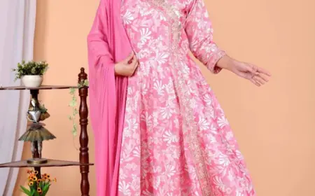 Embrace Ethnic Grace with a Printed Anarkali Kurta Set from Chaheti