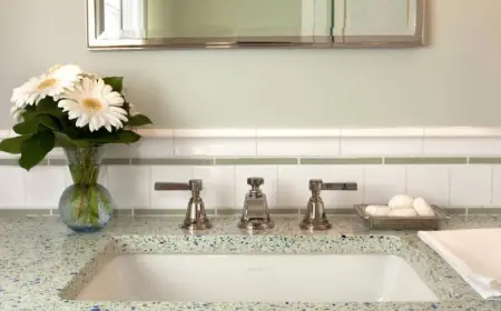 What are the most durable countertop options for bathroom sinks in Newark?