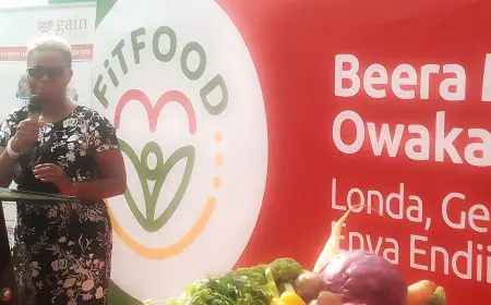 GAIN Uganda Country Director Damalie calls upon Busega Market Vendors to enhance partnership with farmers for quality vegetable supplies