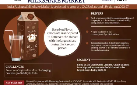 India Packaged Milkshake Market Research 2022–2027: Growth, Size & Opportunities