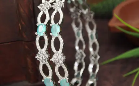 Buy Silver Plated Zircon American Diamond Bangle for Women Today