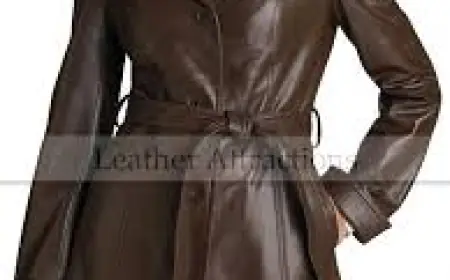 Women's Long Brown Leather Coat | Style by Custom Jacket Maker
