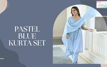 Pastel Blue Kurta Set: Perfect Outfit for Daytime Celebrations