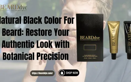 Natural Black Color For Beard | Skin-Safe Botanical Beard Dye