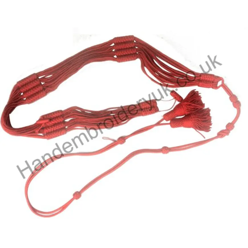 Orange Silk Hussar Barrel Ceremonial Cord With Tassels – A Perfect Touch of Tradition