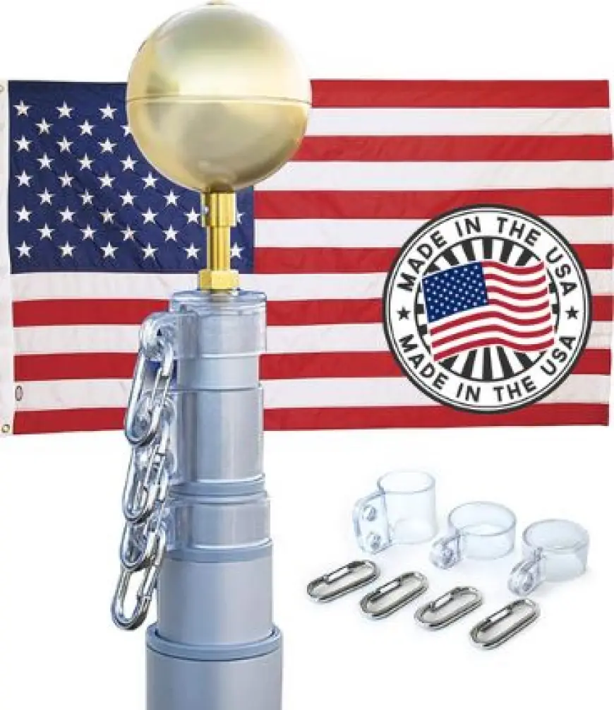Commercial Flagpoles and Nylon American Flag making a Bold Statement