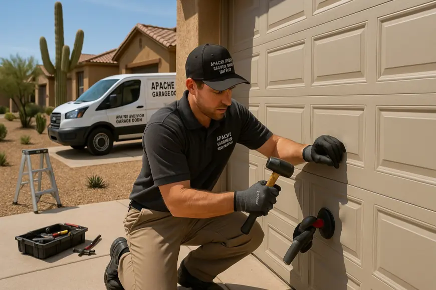 How to Start with Garage Door Dents Repair in Apache Junction?