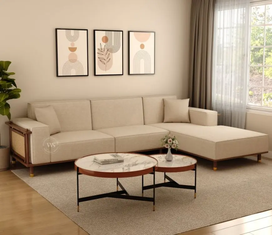 What Materials Are Best for L Shaped Sofa Designs | Wooden Street