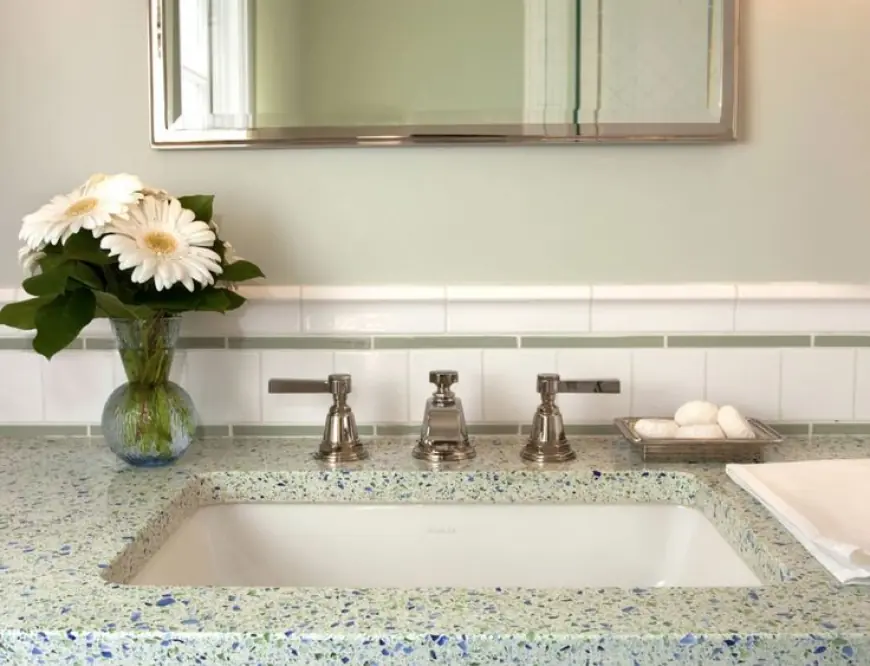 What are the most durable countertop options for bathroom sinks in Newark?