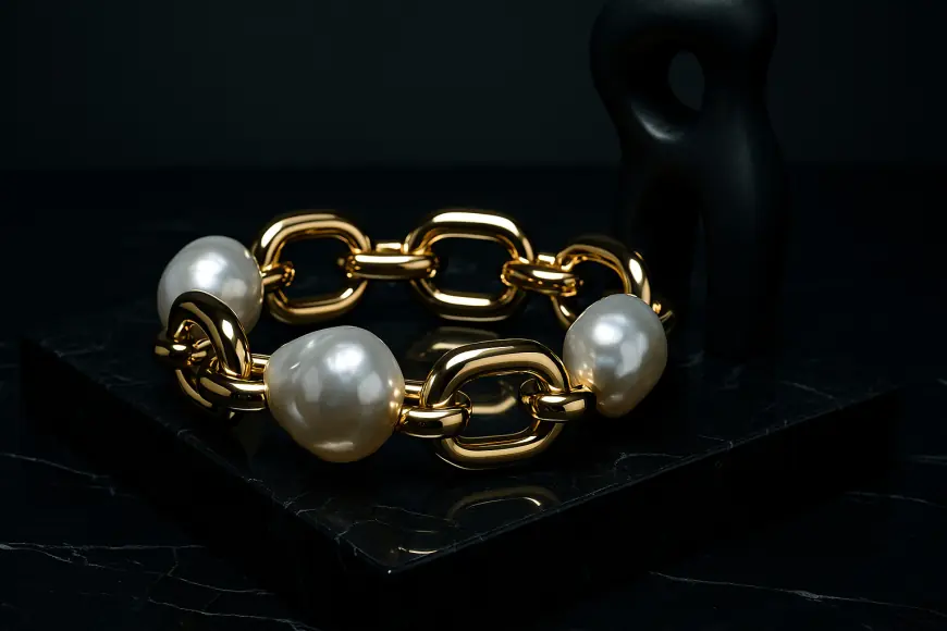 Gold Pearl Bracelet – Elegant Indian Accessory
