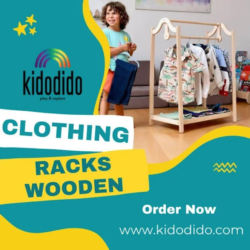 Design a Stylish and Functional Kids’ Room with Wooden Clothing Racks