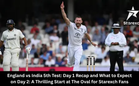 England vs India 5th Test: Day 1 Recap and What to Expect on Day 2: A Thrilling Start at The Oval for Starexch Fans