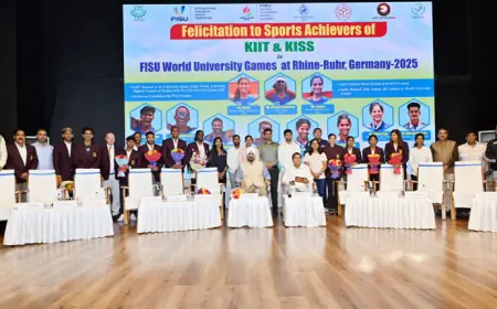 World University Games 2025: KIIT’s Medal-Winning Athletes Felicitated