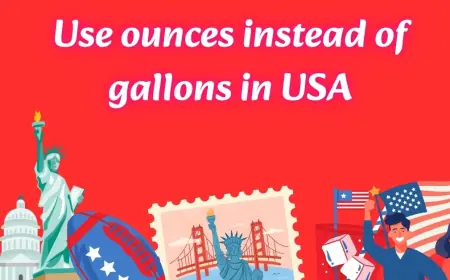 Use ounces instead of gallons in USA