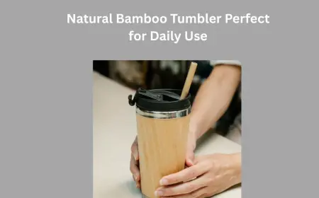 Natural Bamboo Tumbler  Perfect for Daily Use