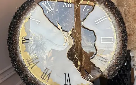 Shop Chocolate Brown Feather Luxury Resin Wall Clock for Your Home