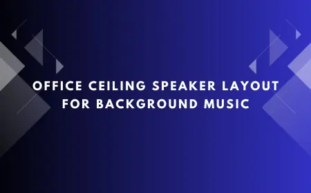 Office Ceiling Speaker Layout for Background Music