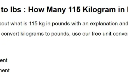 Where we get to know about the answer of 115 KG to LBS?