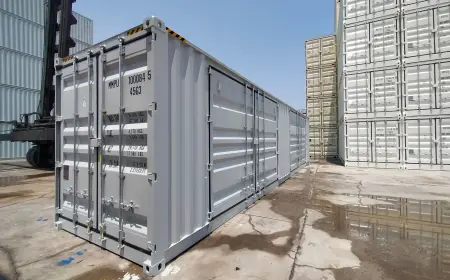 40 fuss container – Robuster Lager- und Transportcontainer mit Seitentüren