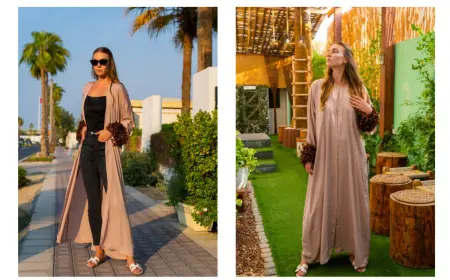 Sleek Signature Long Kimono | Modest Kimono Dress with Inner | Dharasheth