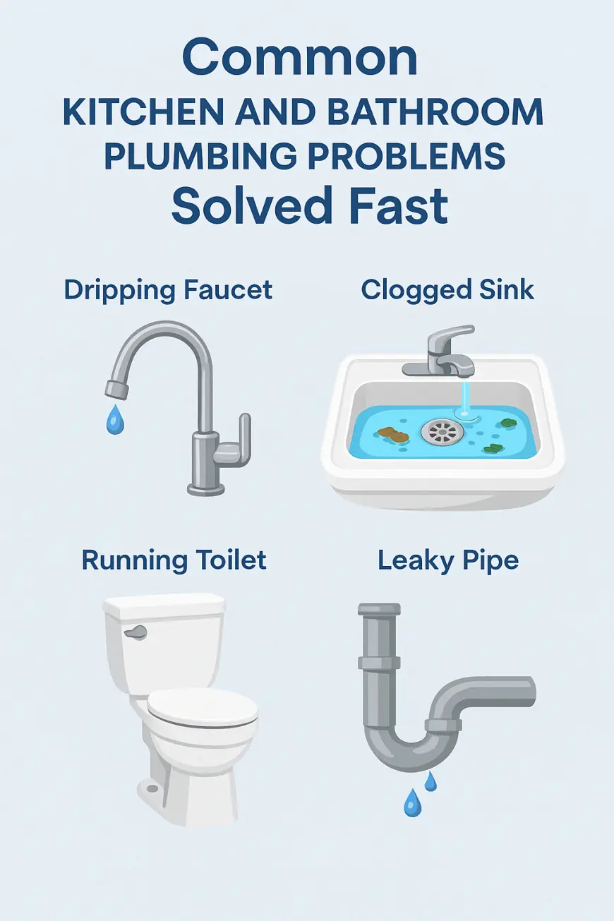 Common Kitchen and Bathroom Plumbing Problems Solved Fast