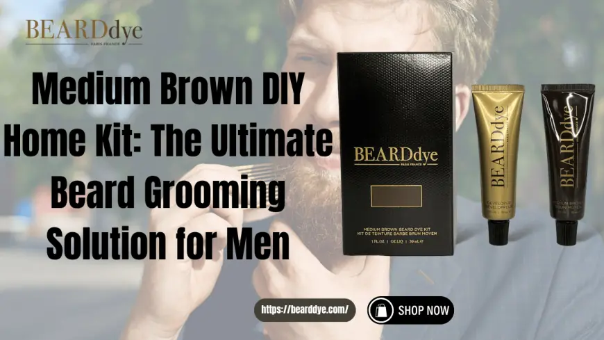 Medium Brown DIY Home Kit | Quick Beard Color for Men
