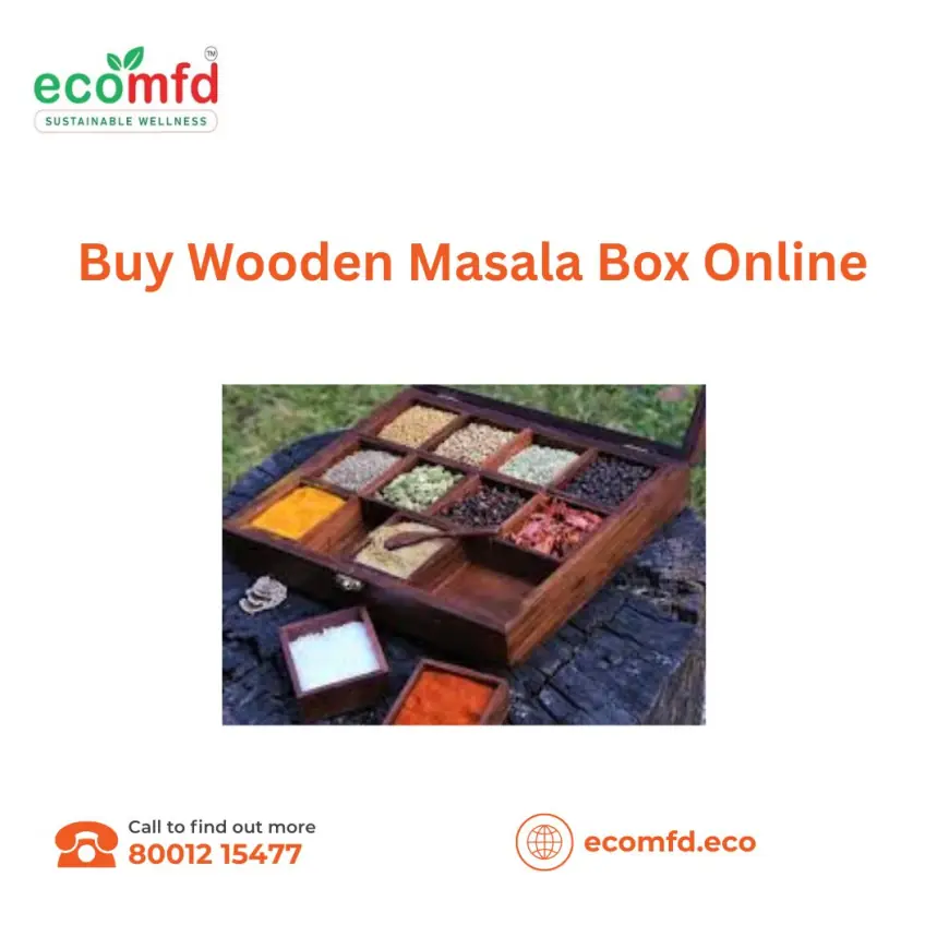 Buy Wooden Masala Box Online