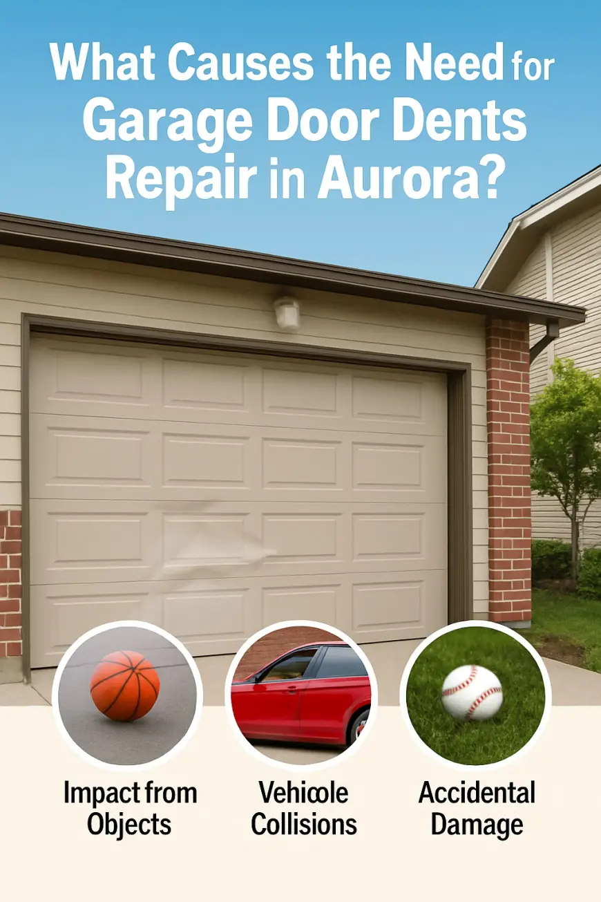 What Causes the Need for Garage Door Dents Repair in Aurora?